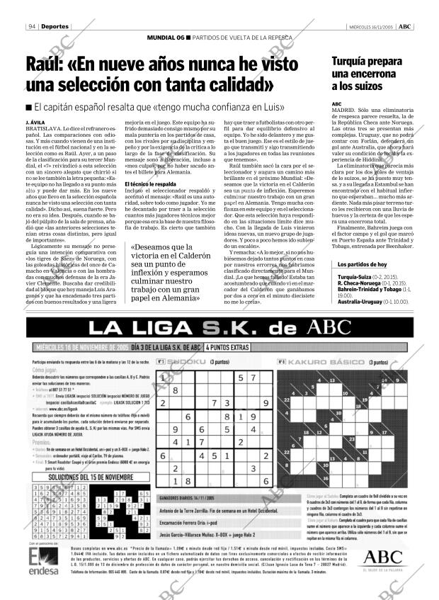 ABC MADRID 16-11-2005 página 94