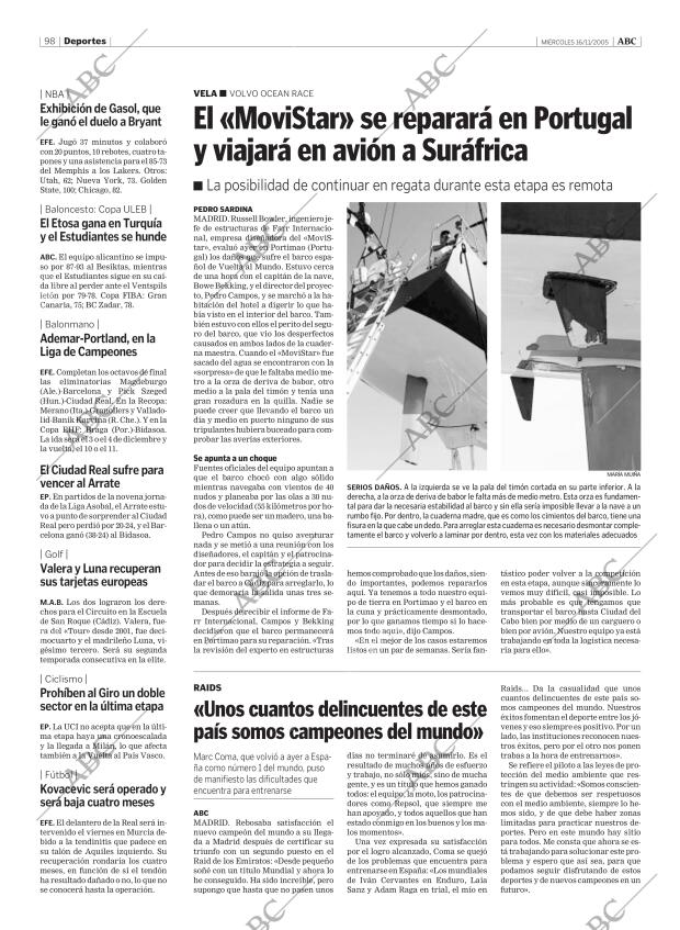 ABC MADRID 16-11-2005 página 98