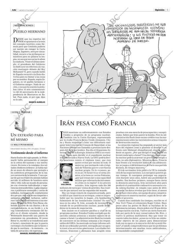 ABC MADRID 17-11-2005 página 5