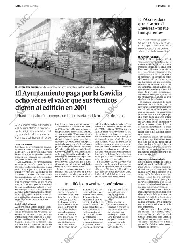 ABC SEVILLA 17-11-2005 página 13