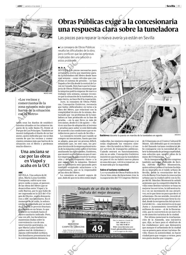 ABC SEVILLA 17-11-2005 página 15