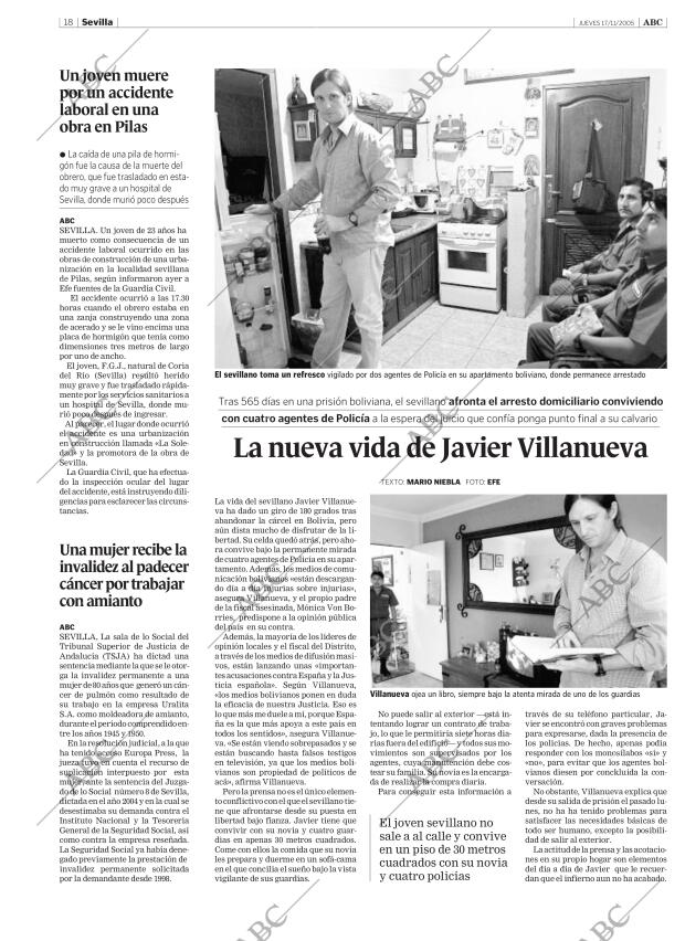 ABC SEVILLA 17-11-2005 página 18