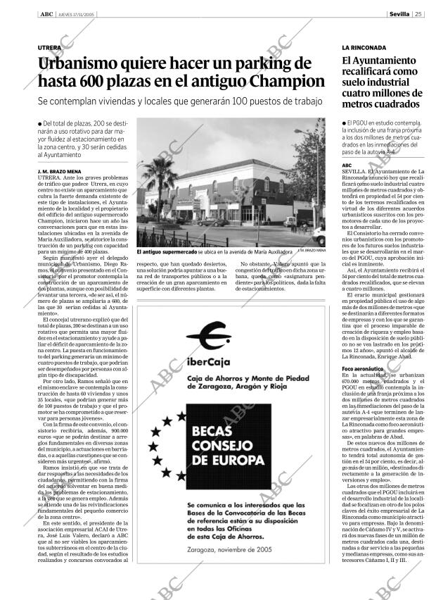 ABC SEVILLA 17-11-2005 página 25