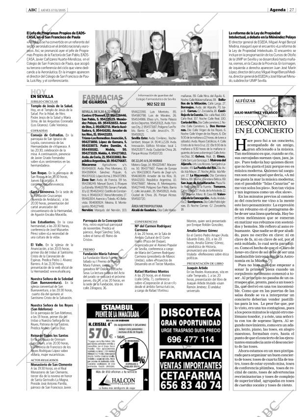 ABC SEVILLA 17-11-2005 página 27