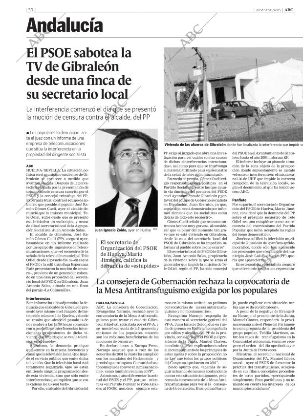 ABC SEVILLA 17-11-2005 página 30