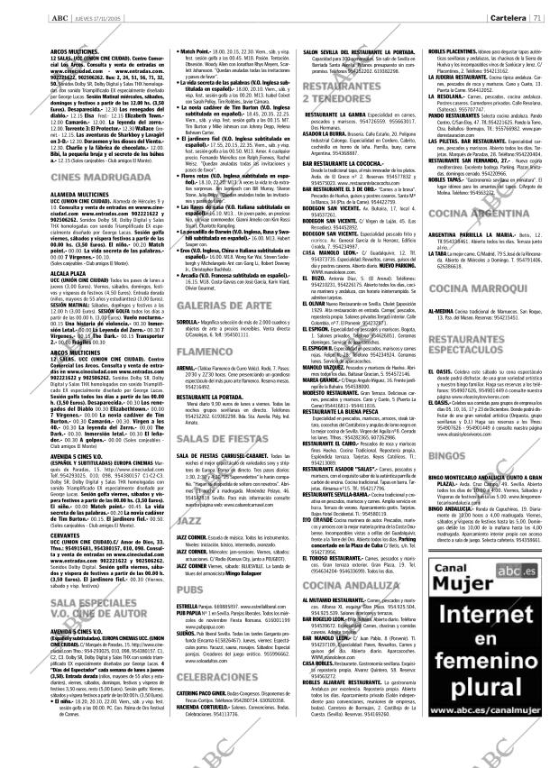 ABC SEVILLA 17-11-2005 página 71