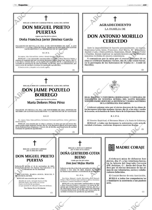 ABC SEVILLA 17-11-2005 página 74