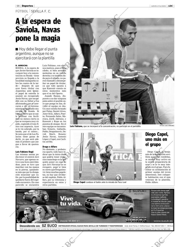 ABC SEVILLA 17-11-2005 página 98
