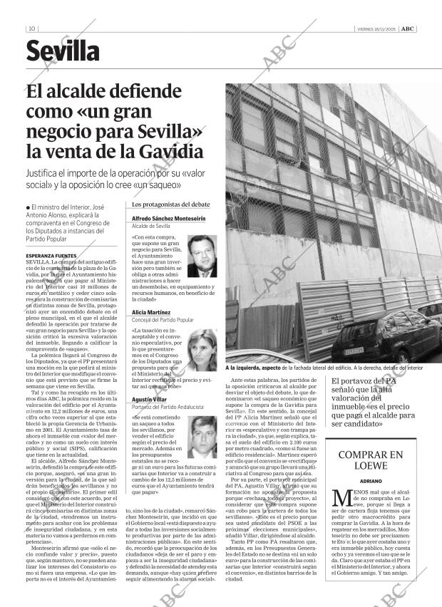 ABC SEVILLA 18-11-2005 página 10
