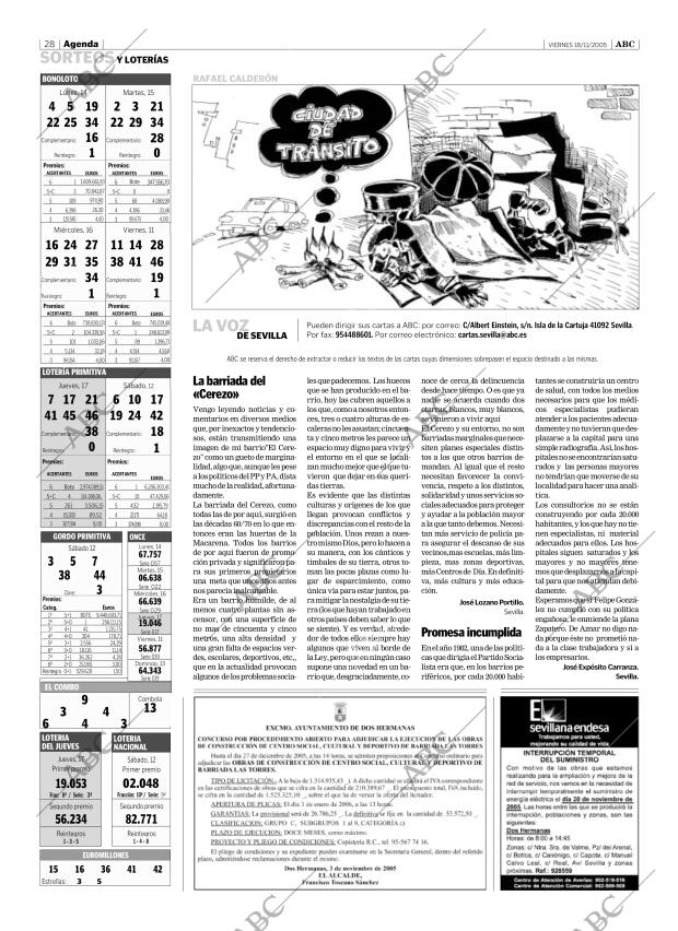 ABC SEVILLA 18-11-2005 página 28