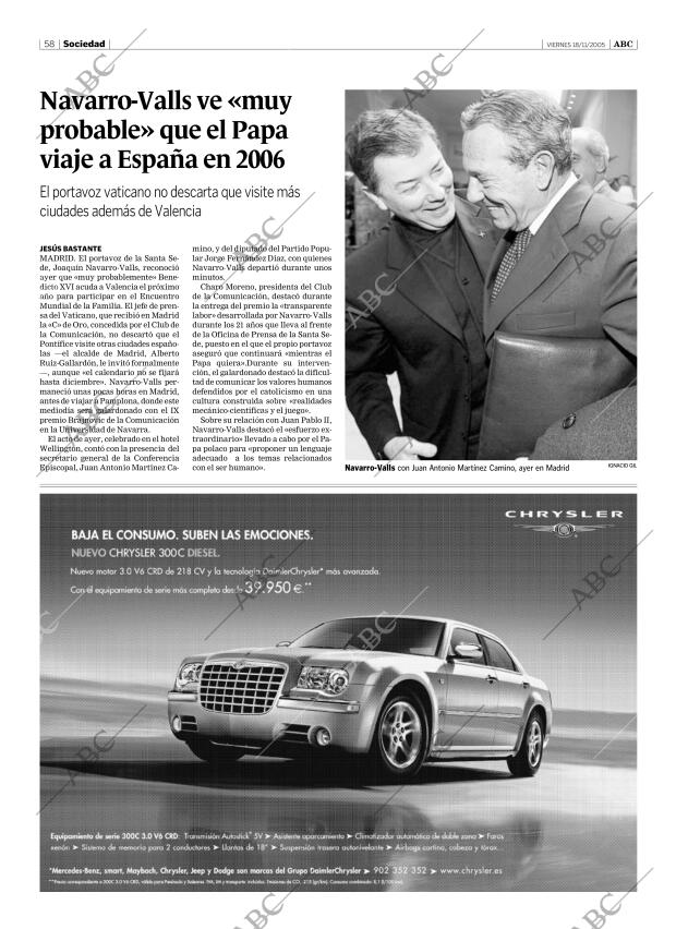 ABC SEVILLA 18-11-2005 página 58