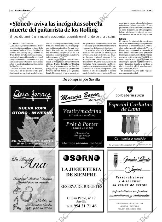 ABC SEVILLA 18-11-2005 página 68