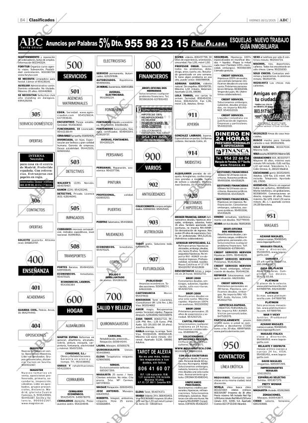 ABC SEVILLA 18-11-2005 página 84