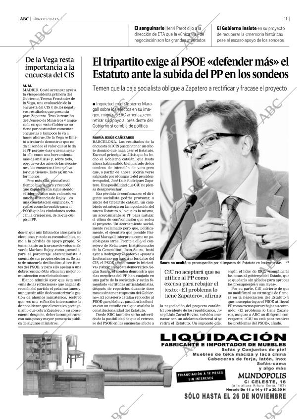 ABC MADRID 19-11-2005 página 11