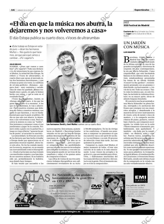ABC MADRID 19-11-2005 página 71