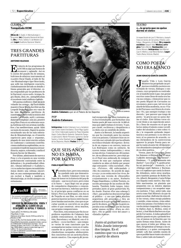 ABC MADRID 19-11-2005 página 72