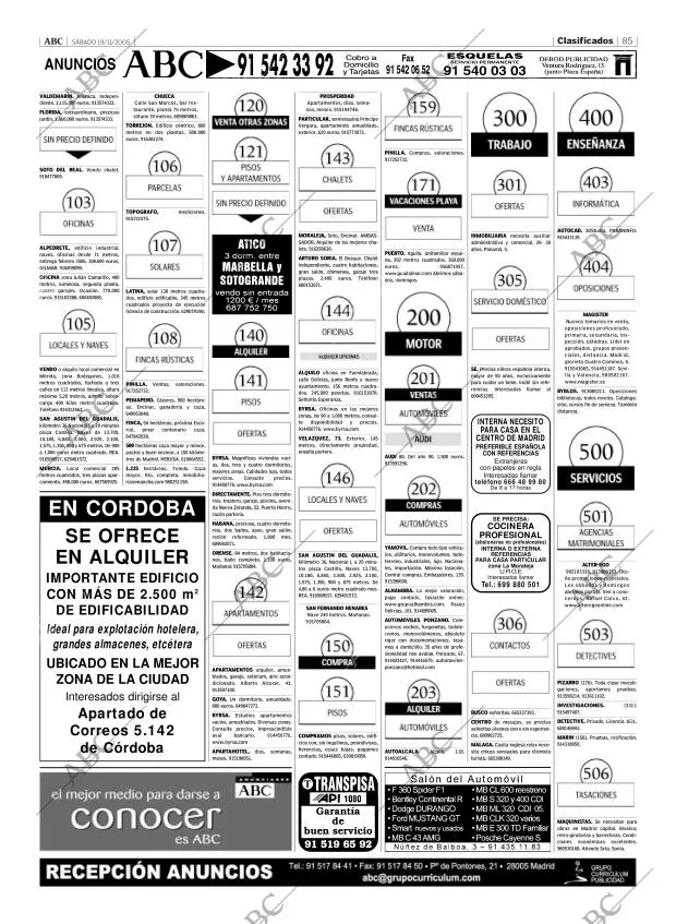 ABC MADRID 19-11-2005 página 85