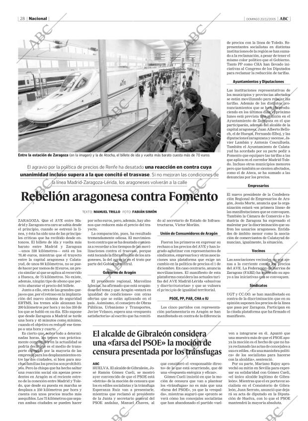 ABC MADRID 20-11-2005 página 28