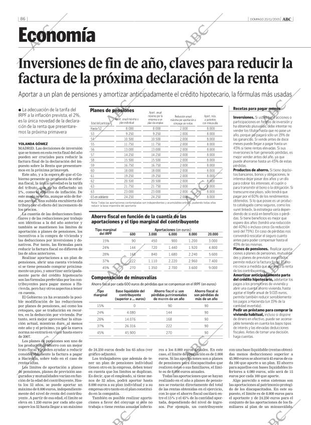 ABC MADRID 20-11-2005 página 86