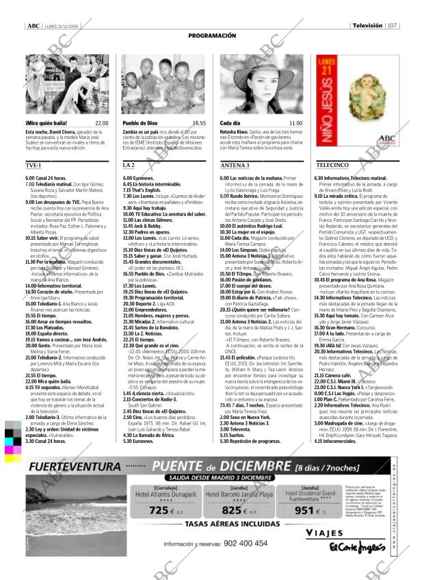 ABC MADRID 21-11-2005 página 107
