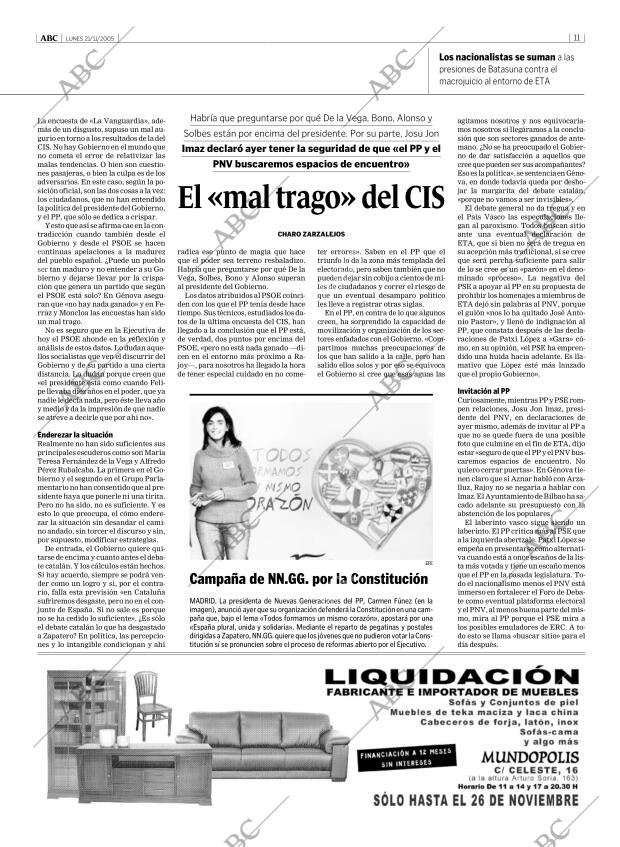 ABC MADRID 21-11-2005 página 11