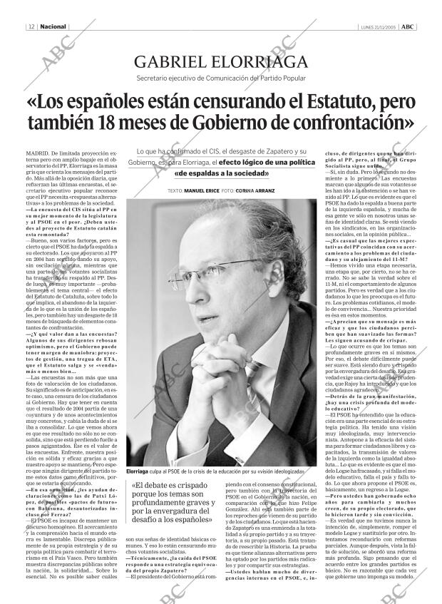 ABC MADRID 21-11-2005 página 12