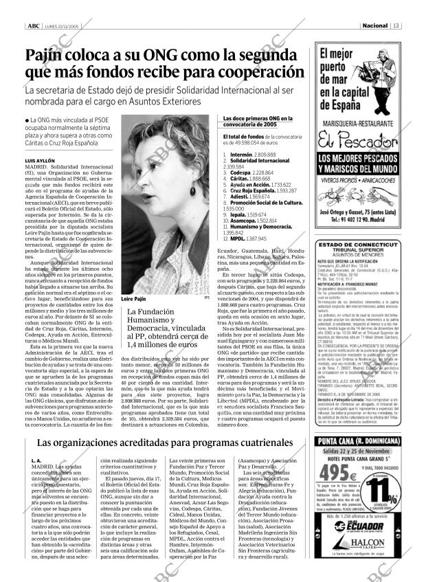 ABC MADRID 21-11-2005 página 13