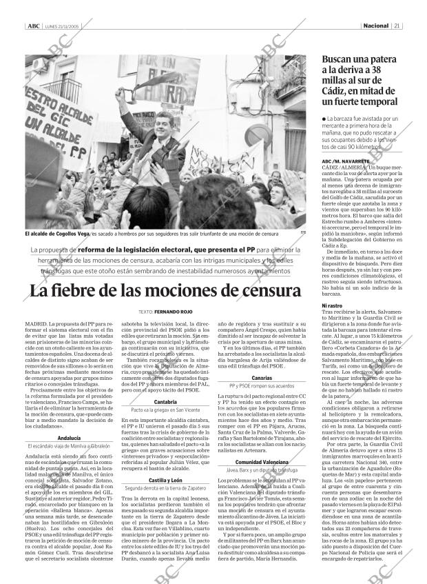 ABC MADRID 21-11-2005 página 21