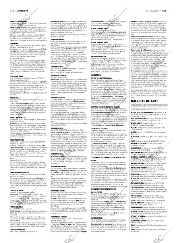 ABC MADRID 21-11-2005 página 66