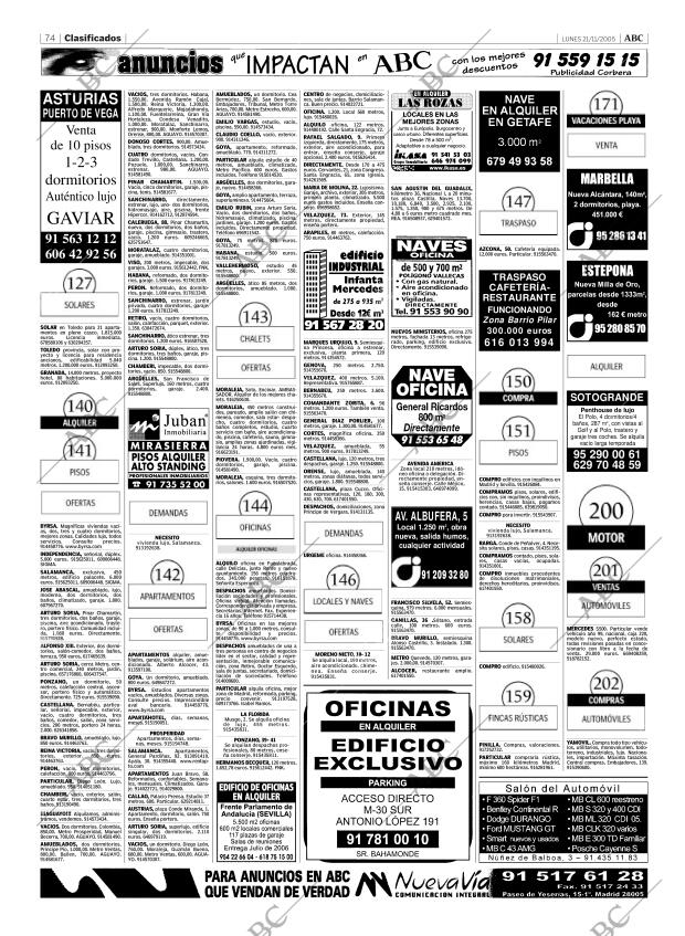 ABC MADRID 21-11-2005 página 74
