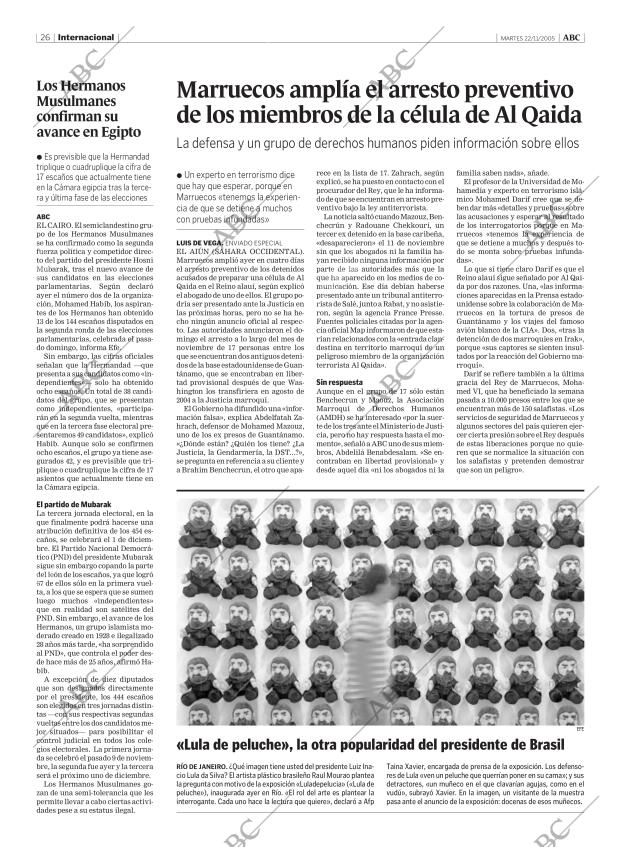 ABC MADRID 22-11-2005 página 26