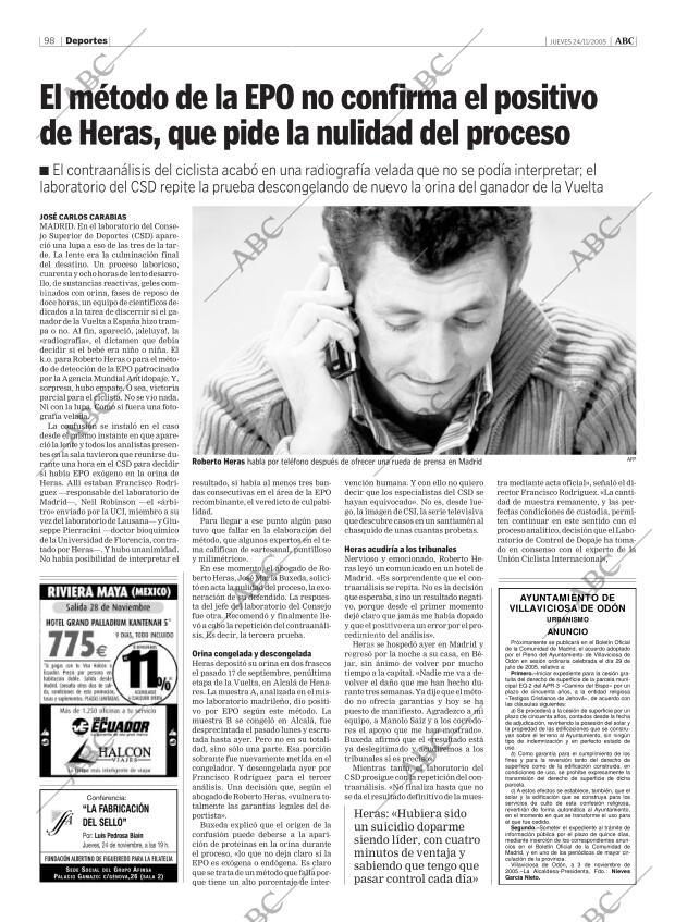 ABC MADRID 24-11-2005 página 98