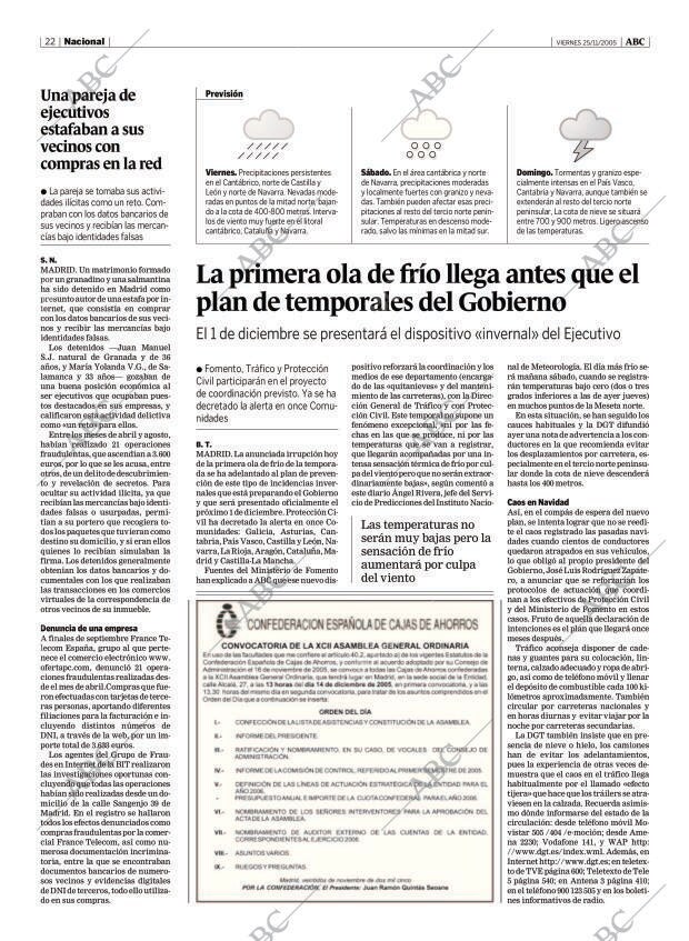 ABC MADRID 25-11-2005 página 22