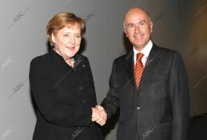 Merkel canciller Aleman con Duran Lleida