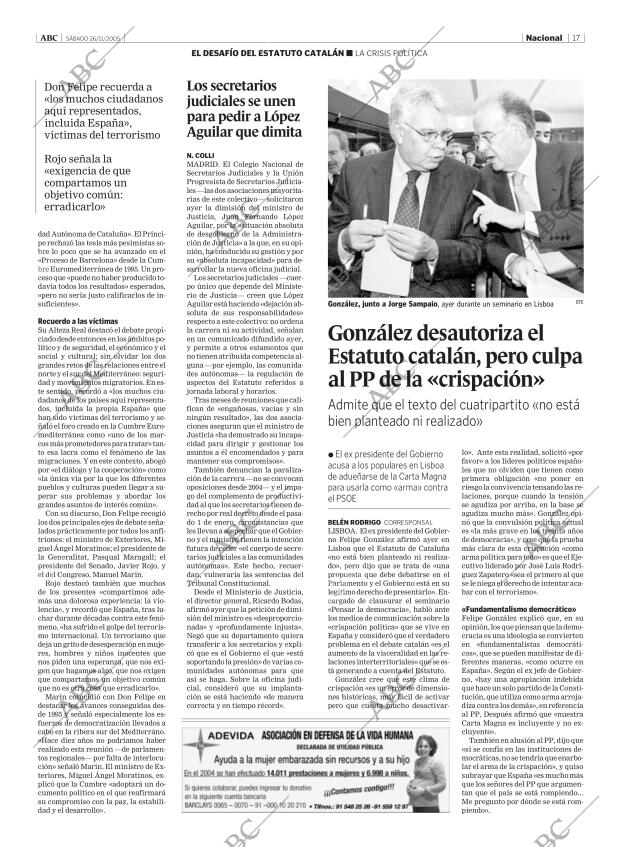 ABC MADRID 26-11-2005 página 17