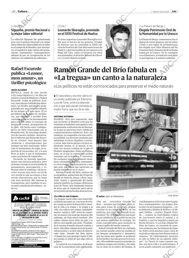ABC MADRID 26-11-2005 página 68