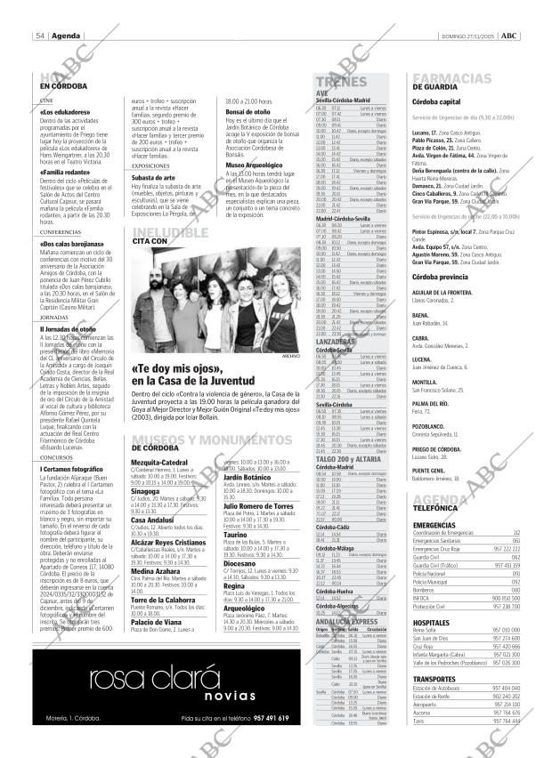 ABC CORDOBA 27-11-2005 página 54