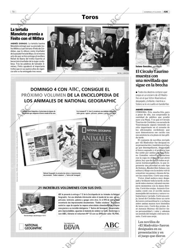 ABC CORDOBA 27-11-2005 página 78