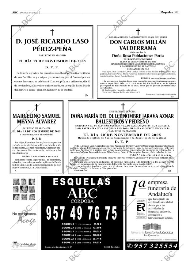ABC CORDOBA 27-11-2005 página 81