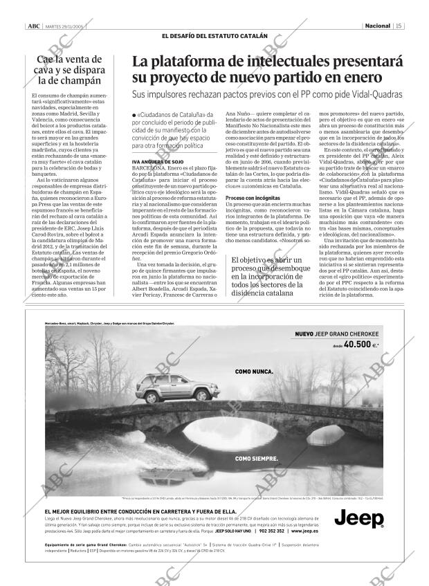 ABC MADRID 29-11-2005 página 15