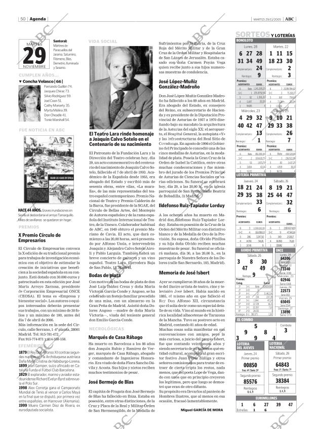 ABC MADRID 29-11-2005 página 50