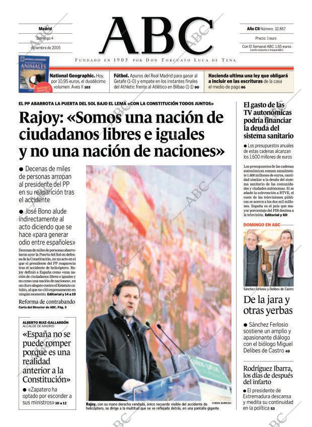 ABC MADRID 04-12-2005 página 1