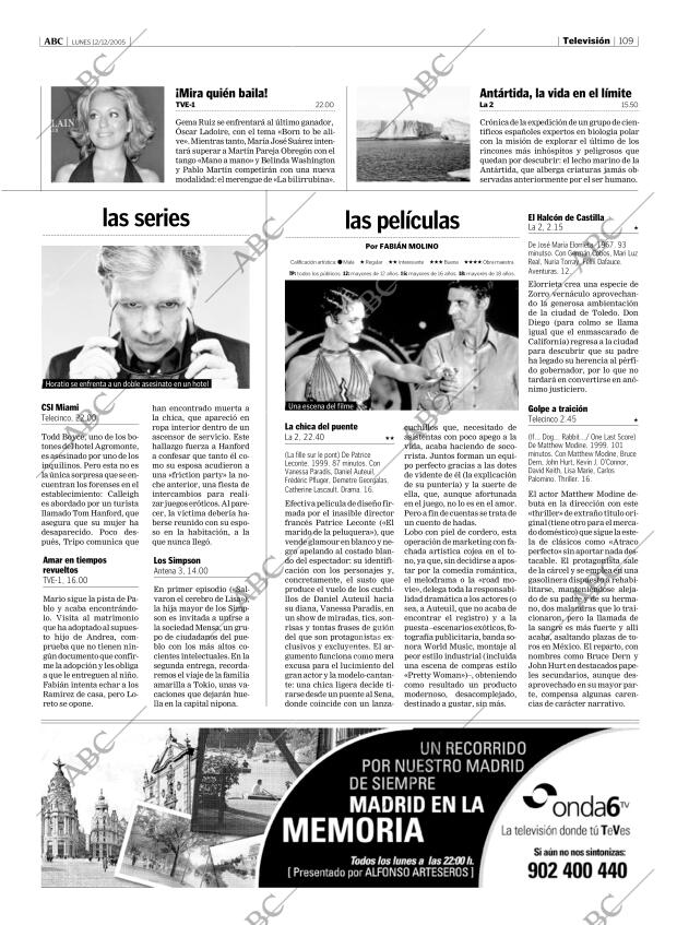 ABC MADRID 12-12-2005 página 109