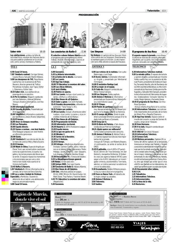 ABC MADRID 13-12-2005 página 103