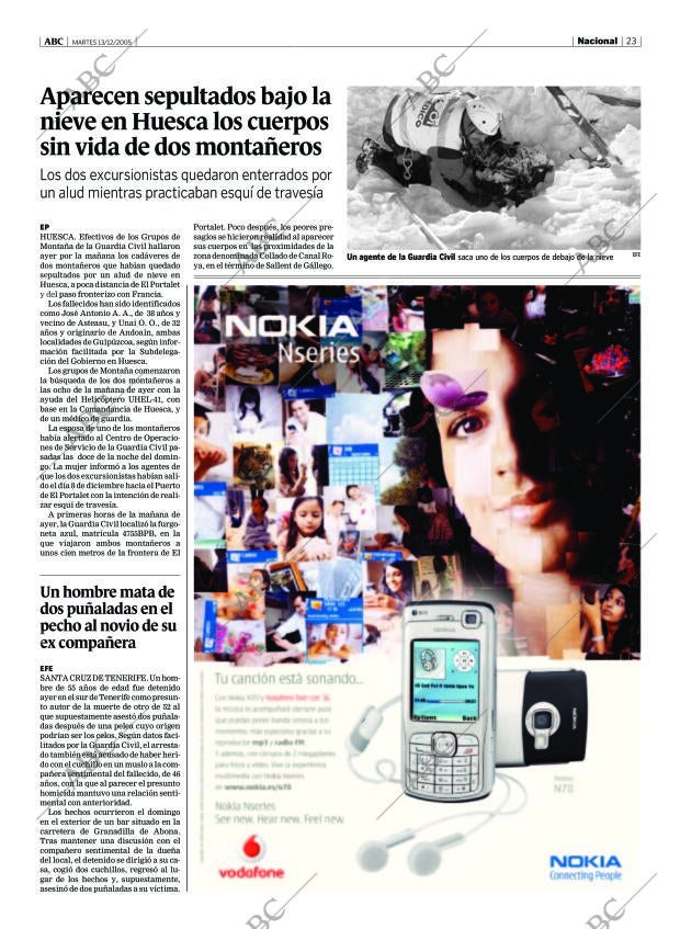 ABC MADRID 13-12-2005 página 23