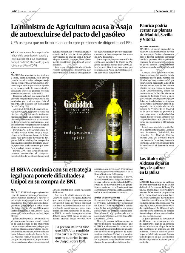 ABC MADRID 13-12-2005 página 85