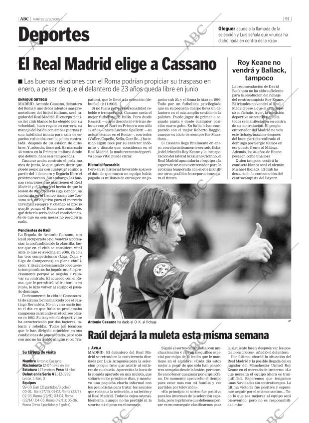 ABC MADRID 13-12-2005 página 91