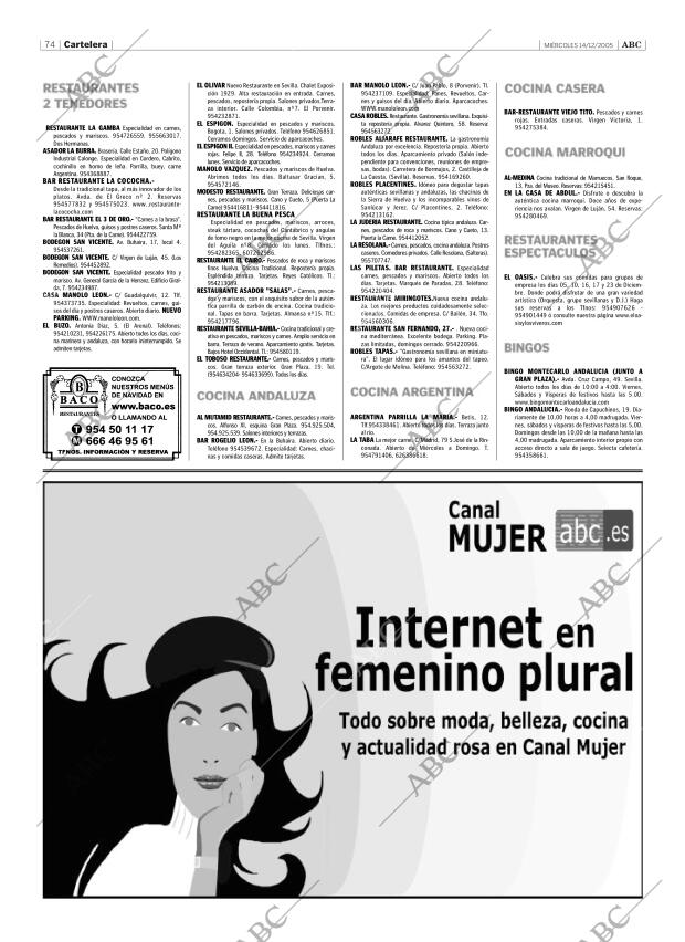 ABC SEVILLA 14-12-2005 página 74