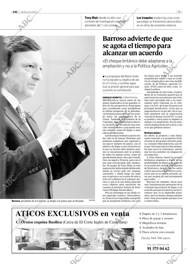 ABC MADRID 15-12-2005 página 25