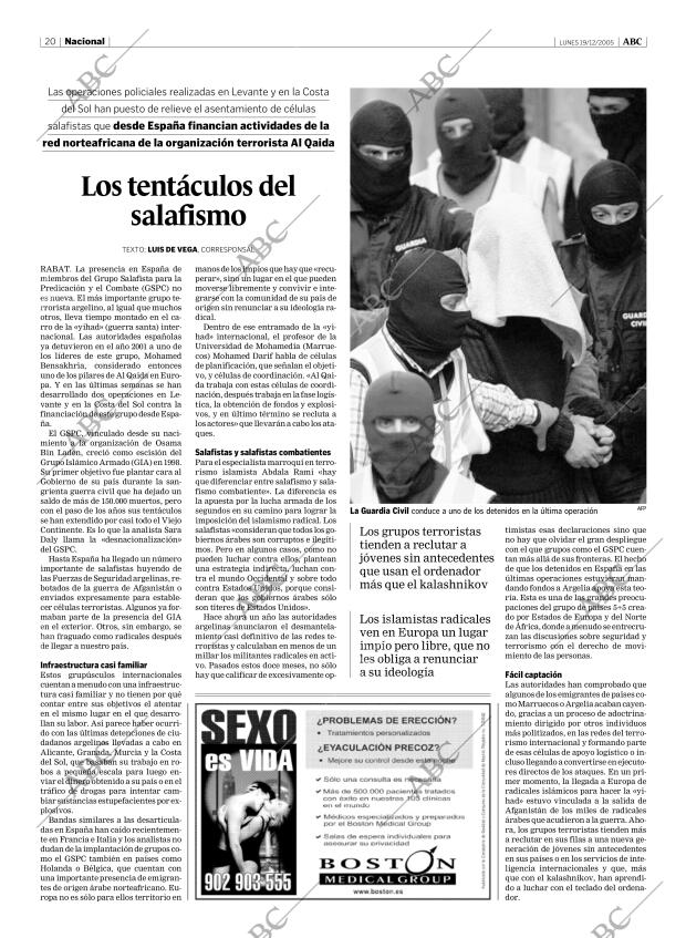 ABC MADRID 19-12-2005 página 20